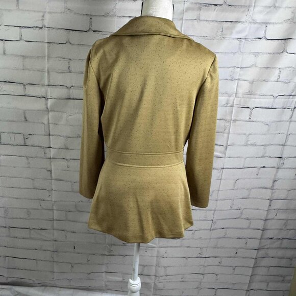 Vintage 70s Tan Speckled Button-Front Blazer Jacket – Made in USA – ILGWU Union - Picture 4 of 8